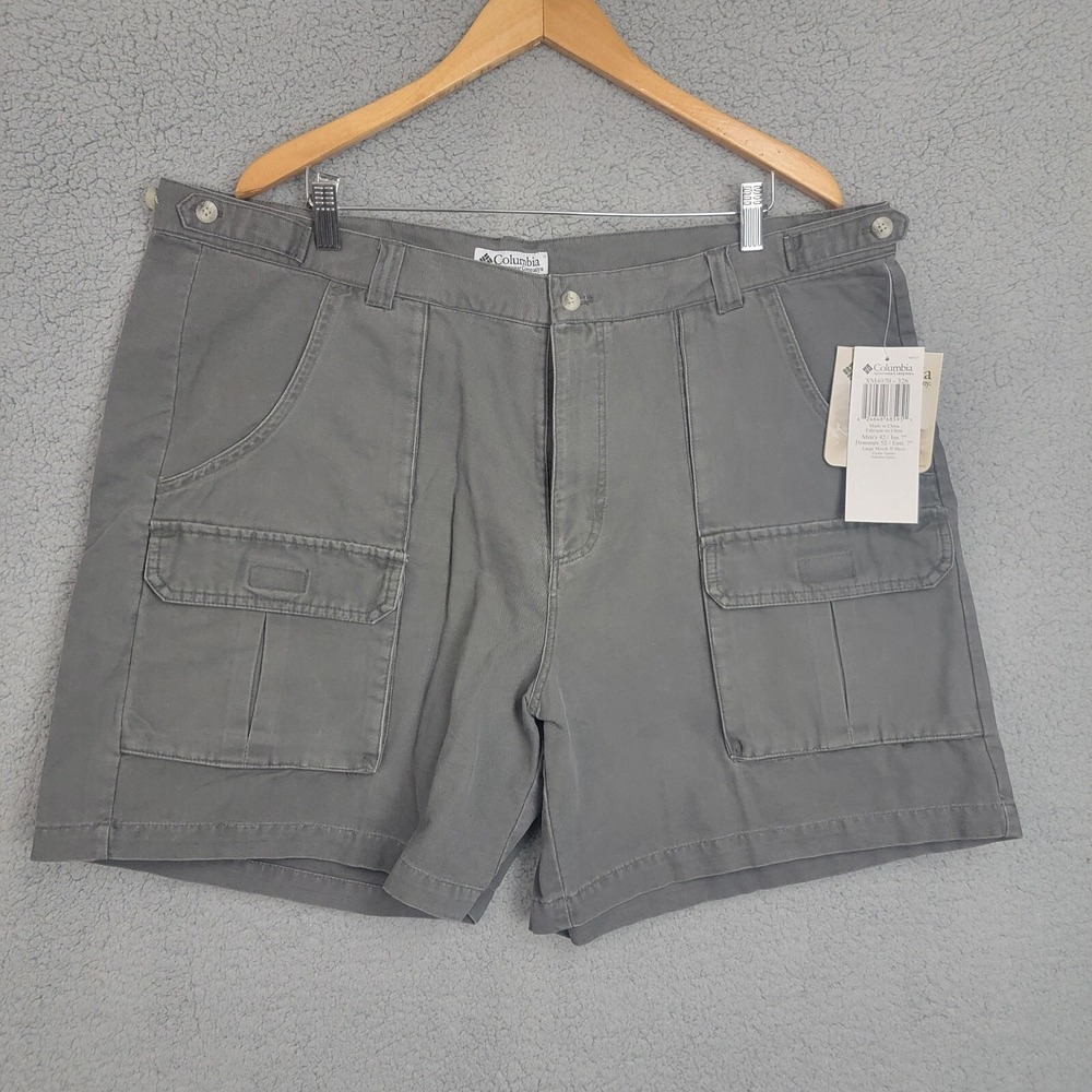 Columbia Large Mouth Short Mens‎ 42 Cargo Pocket Cotton Inseam 7 Alpine Tundra